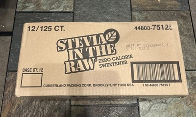 Stevia In The Raw Plant-Based Zero Calorie Sweetener Packets 1500 ct = 12/125 Ct