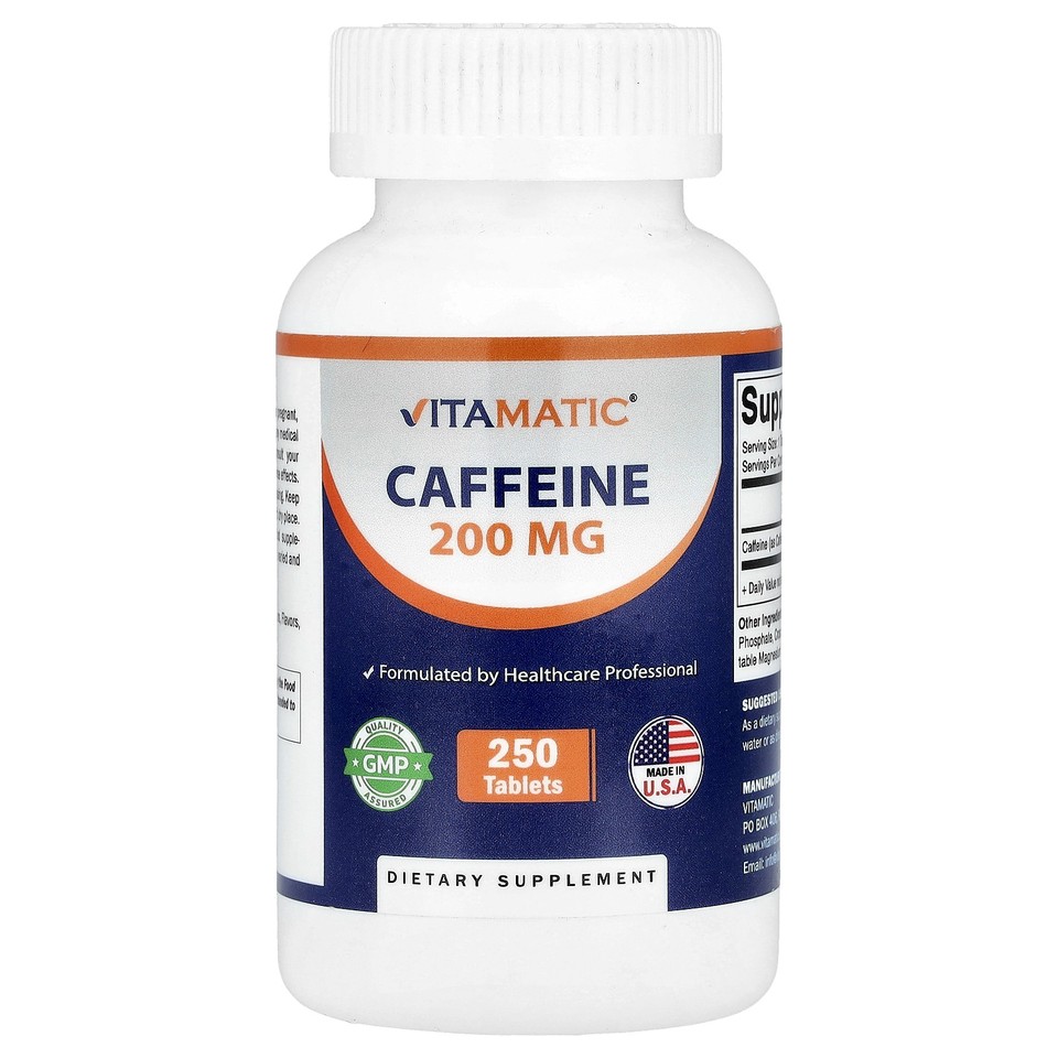 Caffeine, 200 mg, 250 Tablets