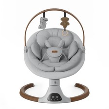 Baby Swings for Infants, Monamii Swing, Bluetooth Infant Light Grey