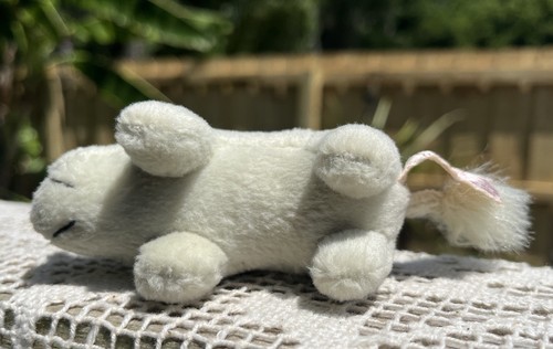80s-90s? HTF Vintage Collector Mini White Rhino 5" Plush Applause Item# 28603 - Picture 6 of 8