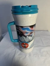 1990s Coca-Cola Polar Bear Travel Mug Whirley Warren PA 9.5” Always Cool Cup