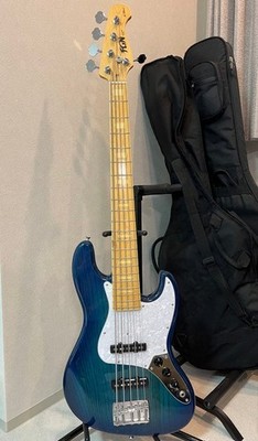 Electric Bass 5 String Blue Fujigen Fgn No.MG1524