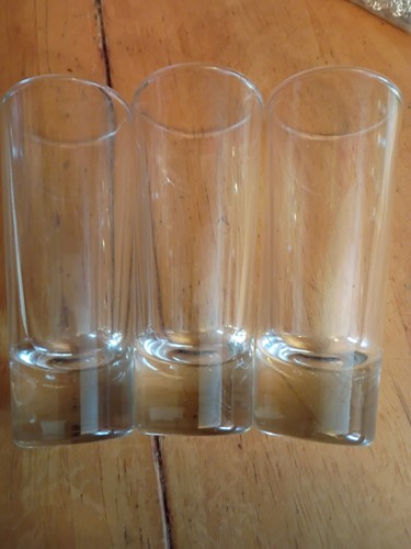 Crisa Double Shot Glasses Heavy Bottom, Set of 3