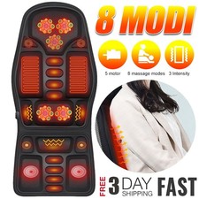 Massagesitzauflage mit Wärme, 7 Vibrationsmotoren Massageauflage Timer für Auto