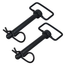 Shocker 5/8" x 5" Black Ball Mount D-Handle Hitch Pins with Clips
