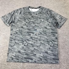 Spyder Rash Guard Shirt Mens Large Gray Camo UPF 30 Swim Surf Quick Dry