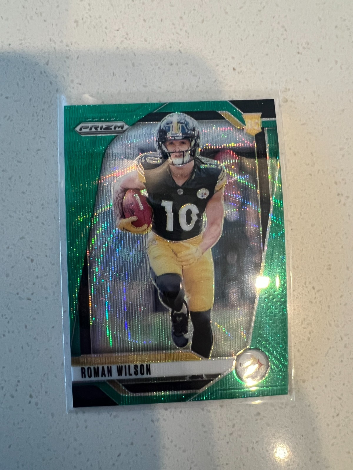 Roman Wilson - 2024 Panini Prizm #384 - Rookie Green Wave - Steelers - NFL