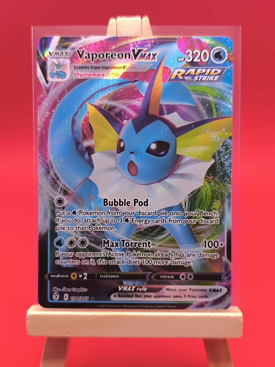 Vaporeon VMAX 030/203 Evolving Skies Ultra Rare Holo Pokemon Card