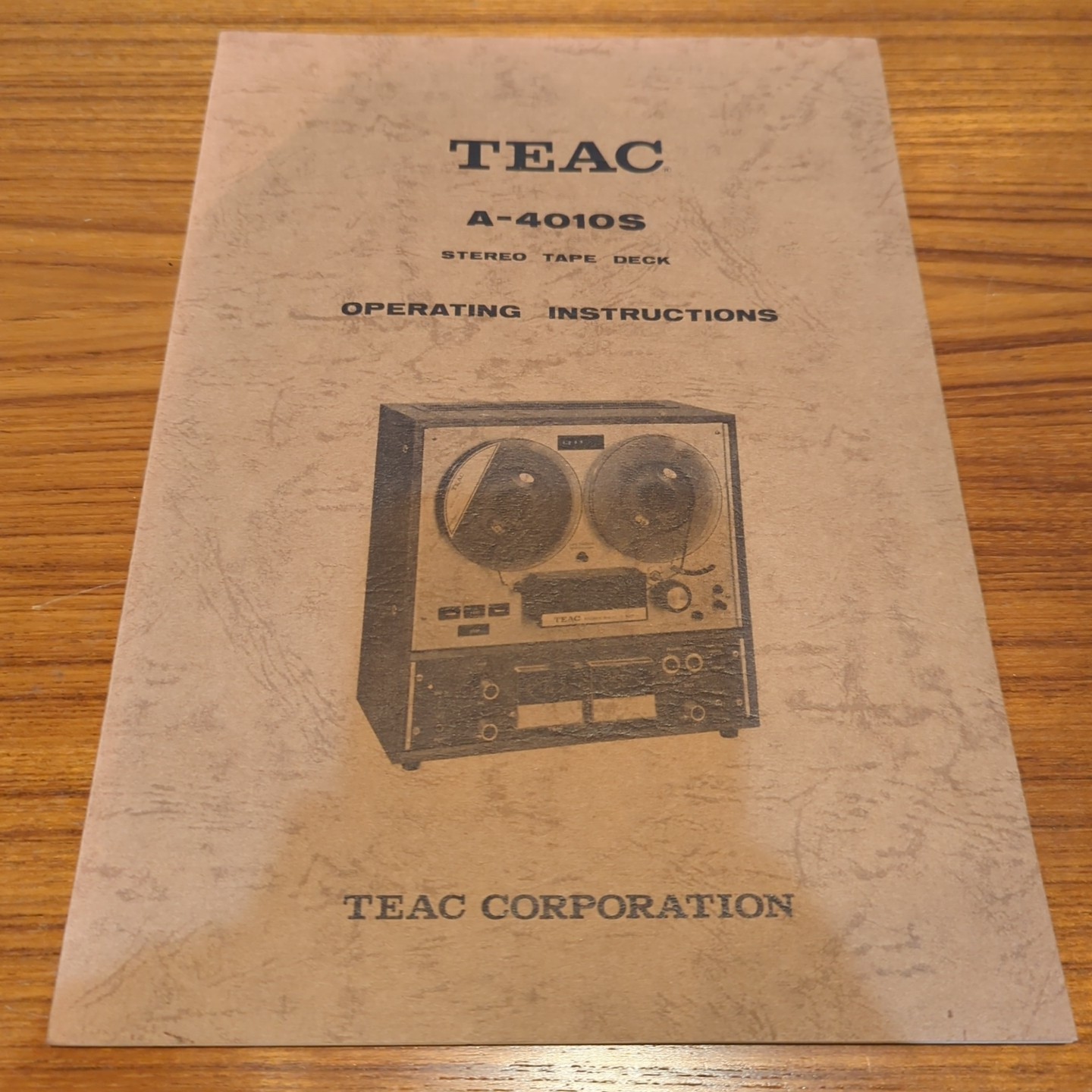 TEAC A-4010S Reel to Reel Tape Operating Instructions Manual Original