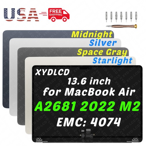 Écran De Remplacement Pour MacBook Air 13.6" M2 A2681 (2022) - Gris Sidéral, Rétina 2560x1664, Montage Complet, Neuf
