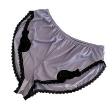 Lavender Purple Silky Briefs: M