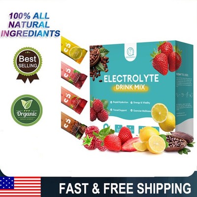 1/3X Electrolyte Powder Drink Mix Organic Fruit Liquid Daily,16 Stickpacks