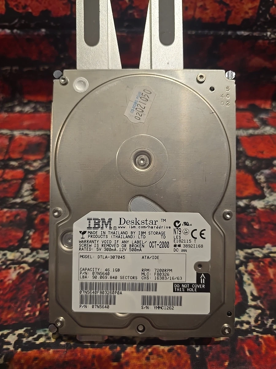IBM Internal 7200 RPM Rotation Speed 45 GB Storage Capacity Hard