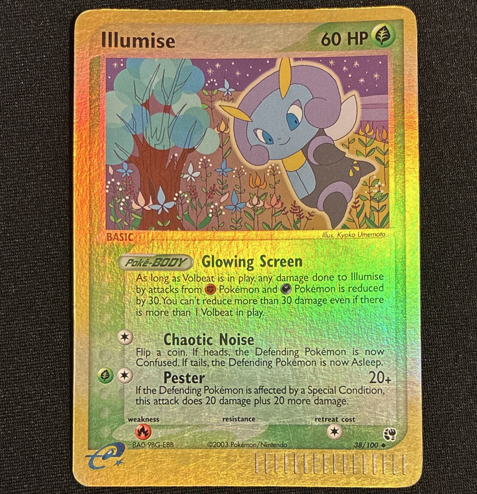 Lightly Played Pokemon TCG Illumise 38/100 EX Sandstorm 2003 Reverse Holo