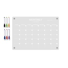 Acrylic Magnetic Monthly Calendar Whiteboard for Refrigerator - Clear Dry3034
