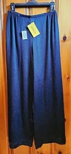 Citron Size Small, Silk, Extra Wide Leg Pant in Black, NWT