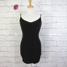 Lulus Black STRETCH Lined Body Con Cami Slip Mini Dress Size M