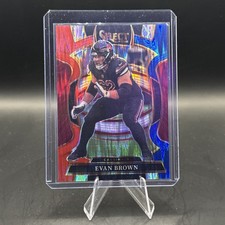 2025 Panini Select Evan Brown Red Blue Shock #24 Arizona Cardinals