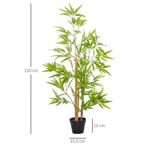 Bambú Artificial Plantas Artificiales en Maceta Árbol Artificial Decoración 120cm - Imagen 4 de 10