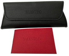 Valentino Sleek Black Leather Sunglasses Case