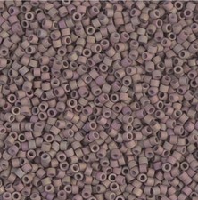 MIYUKI DELICA BEAD SIZE 11/0, DB1061, MATTE METALLIC DUSTY CLAY AB, 4GRAMS
