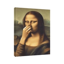 Mona Lisa Funny Bathroom Wall Art Poster Canvas Print Picture NO FRAME