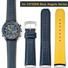 For Citizen Blue Angels Watch Band AT8020-03L AT9031-52L Leather Strap 22mm 23mm