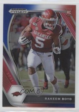 2021 Panini Prizm Draft Picks Red White & Blue Prizm Rakeem Boyd #152 8x7