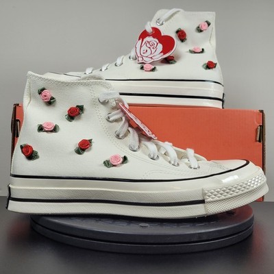 Converse Chuck 70 Hi Sneakers Shoes Valentine's Day White A10637C Women s Sz 7.5