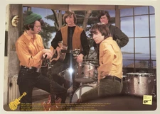 Japan Monkees plastic place mat / card - 7" X 9.5" Columbia Pictures 1981 Merch