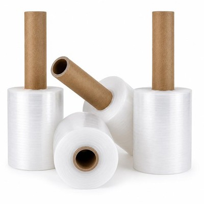 Berta 4-Pack, Stretch Wrap Roll 5 inch - 1000 ft 80 Gauge Clear Cling Plastic...