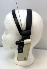 RARE 1980's Sony Walkman FM Stereo Headphones Receiver SRF-FM1 STILL WORKS D36