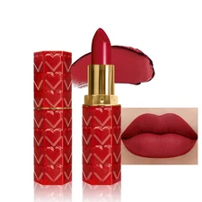 evpct 1Pcs Dark Red Lipstick, Silky Velvet Matte Lipstick Pack Sets for Women...