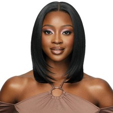 Outre Glueless Human Hair Blend 5X5 HD LACE CLOSURE WIG - HHB - NATURAL YAKI 14"