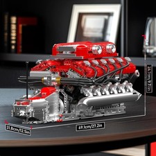 V12 Engine Model Kit With 3472 Pieces Battery-powered Stem Challenge For Adults