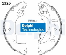 Delphi LS2197 Bremsbackensatz 4 Bremsbacken Trommelbremse 