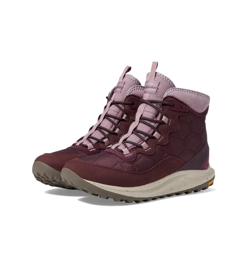 Botas impermeables Merrell Antora 3 térmicas con cremallera media para mujer talla 9 borgoña nuevas en caja