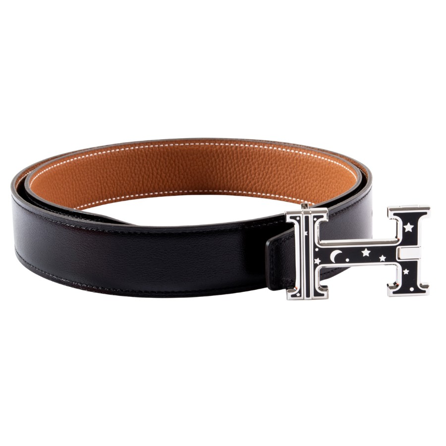 HERMES H Day & Night Belt Buckle Palladium-Plated made in France