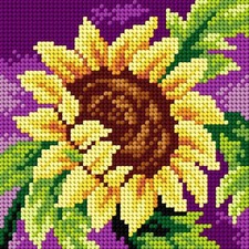 Orchidea Needlepoint canvas for halfstitch without yarn Sunflower 2758D - Pri...