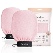 Exfoliating Gloves 2 Pcs, Korean Exfoliating Mitts, Body Scrub for Dead Skin Rem