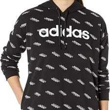 adidas Women's Favorites Hoodie, Black/White, Authentic, NWT, Brand NEW