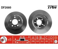 2 St. Bremsscheibe Trw DF2660 FüR Volvo V70 I S70 850