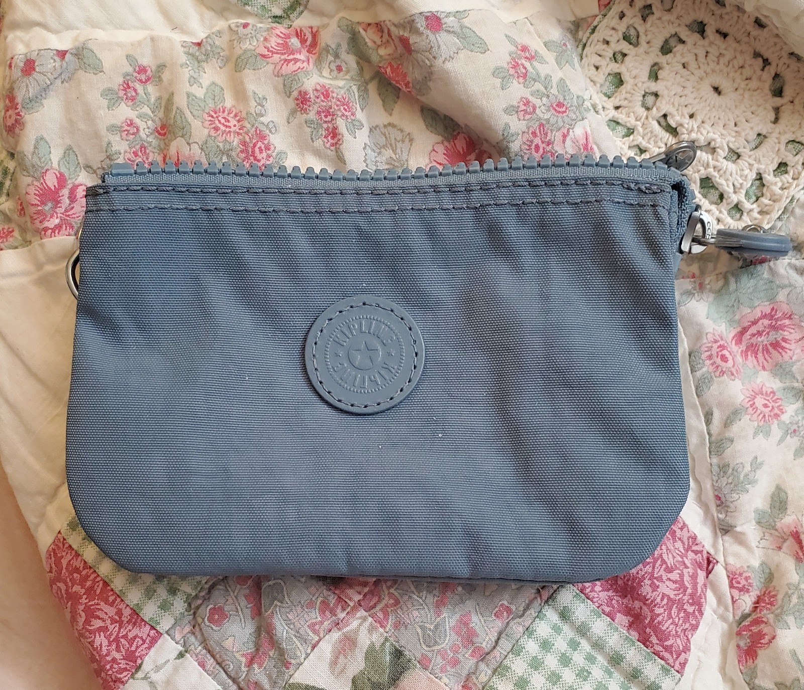 Kipling Creativity Small Pouch Blue Stone Unused … - image 1