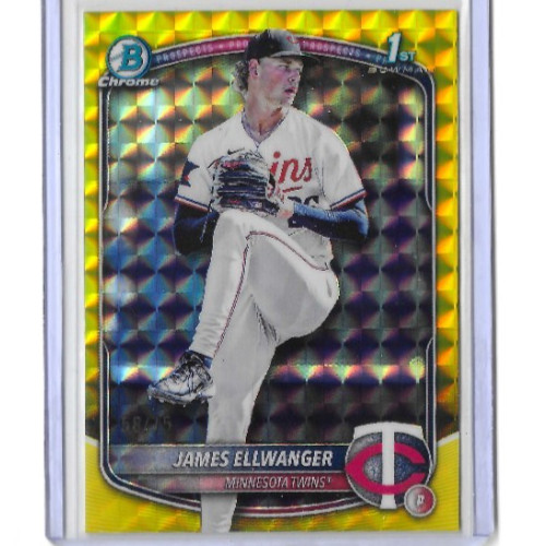 James Ellwanger 2025 Bowman Draft Chrome Yellow Geometric /75 #BDC-164 (KH2)