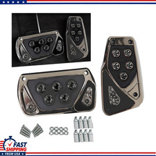 2-pack Black Pedal Covers 2.55in X 5.11in Anti-slip Pad Cars