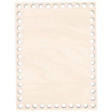 2Pcs 7.8X5.9 Inch Natural Wooden Basket Bottom, Rectangle Blank Crochet2839