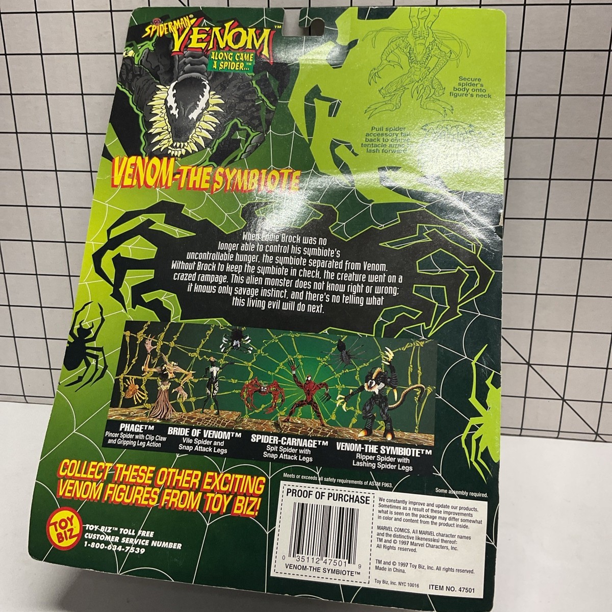 Spider-Man SPIDER-CARNAGE Along Came A Spider Figure ToyBiz 1997