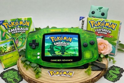 Gameboy Advance grün + IPS Screen
