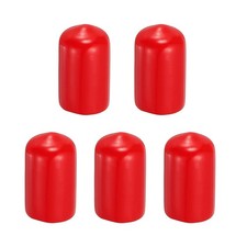 Pool Tip Cover Rubber Cue Protector Billiard Pool Cover 11.5mm  5Pcs  Red
