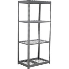 Boltless Heavy Duty Shelving 36"W x 12"D x 72"H 4 Shelves Wire Deck